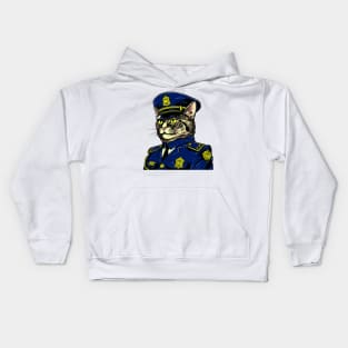 Feline Officer Kids Hoodie